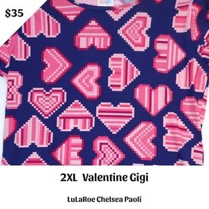 Valentine's Lularoe Gigi 2x